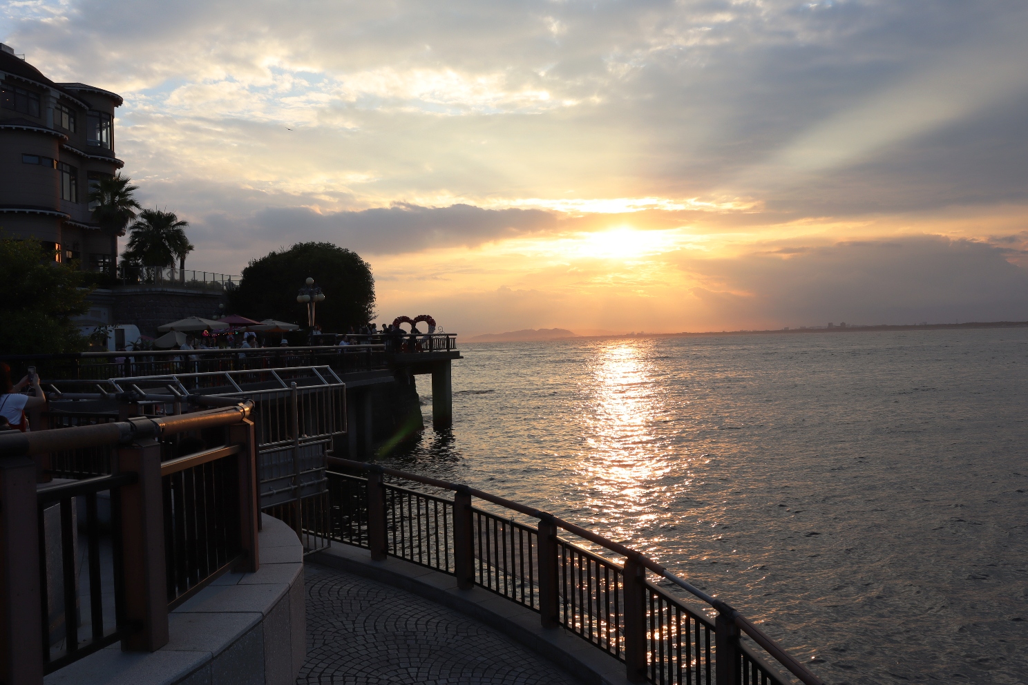江の島 江の島大橋 夕焼け